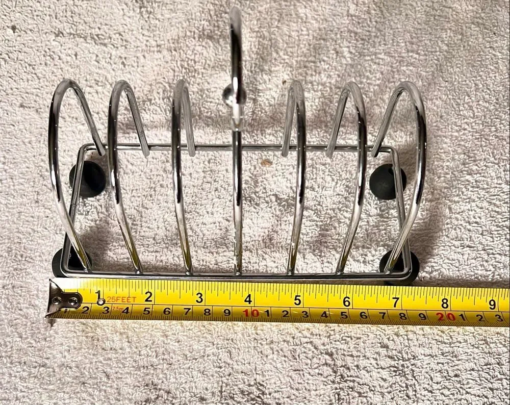 Toast Rack English Style - Victorian Chrome Holder for 6 Slices